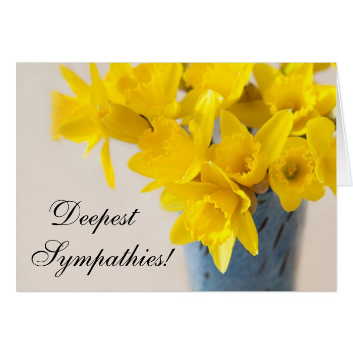 Beautiful daffodils sympathy card