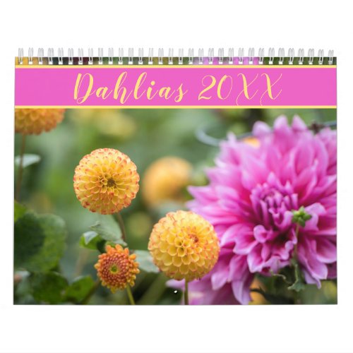 Beautiful Dahlia Photography Calendar