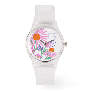 Beautiful Daisies custom monogram watches