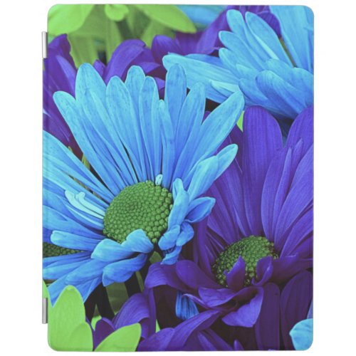 Beautiful Daisies in Indigo Blue Chartreuse Green iPad Smart Cover