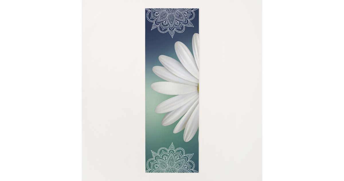 Beautiful Daisy Colored Mandala Yoga Mat | Zazzle