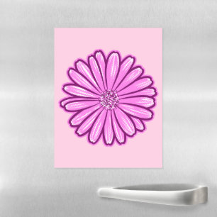 Beautiful Daisy Flower, Halftone Illustration Magnetic Dry Erase Sheet