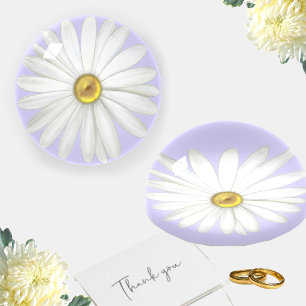 Beautiful Daisy Flower on Light Periwinkle Paperweight