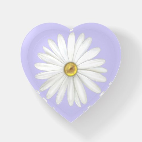 Beautiful Daisy Flower on Light Periwinkle Paperweight