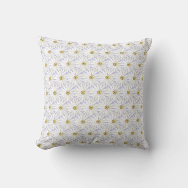 Beautiful Daisy Flowers Throw Pillow (Front)