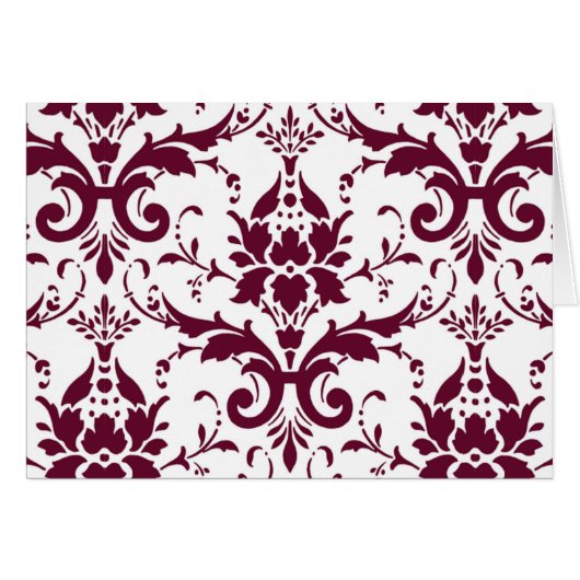 Beautiful Damask Cards (Front Horizontal)