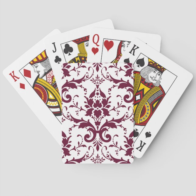 Beautiful Damask Poker Cards (Back)