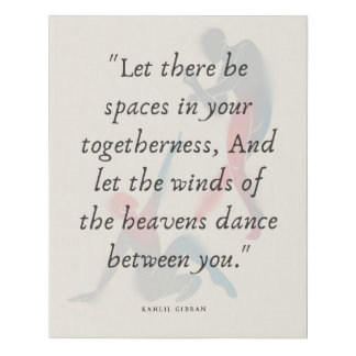 Beautiful Dancer Canvas Design with Quotation