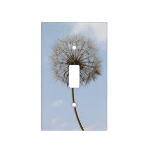 Beautiful dandelion against the Blue Sky Light Switch Cover