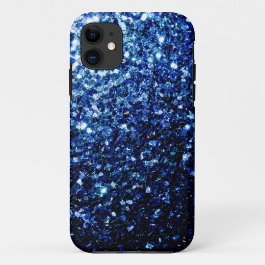 Beautiful Dark Blue glitter sparkles Case-Mate iPhone Case | Zazzle.com