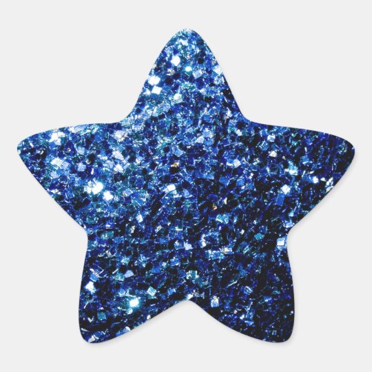 Beautiful Dark Blue glitter sparkles Star Sticker