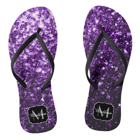 dark purple flip flops