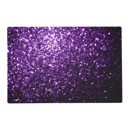 Beautiful Dark Purple glitter sparkles Placemat