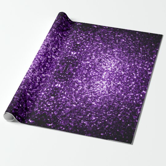 Beautiful Dark Purple glitter sparkles v2 Wrapping Paper