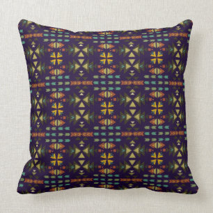Beautiful Dark Southwestern Style Throw Pillow