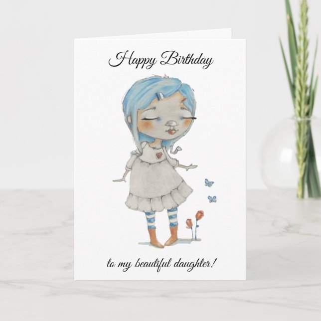 Beautiful Daughter -Birthday Card (Front)