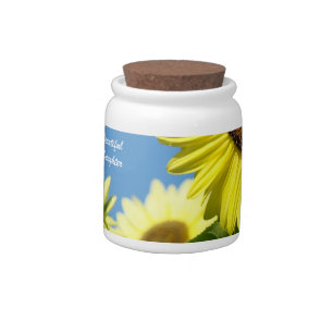 Beautiful Daughter Candy Jars Yellow Sunflowers