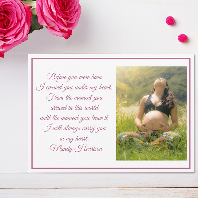 Beautiful Daughter from Mom Poem Custom Photo Card (Creator Uploaded)