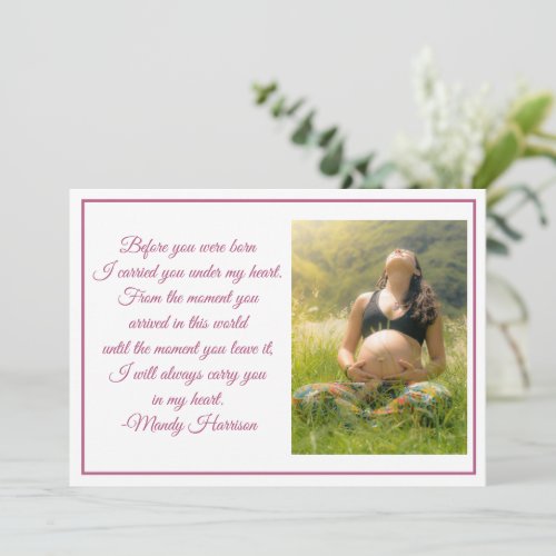 Beautiful Daughter from Mom Poem Custom Photo Card