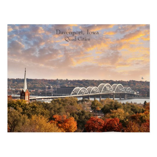Beautiful Davenport Iowa Quad Cities Postcard | Zazzle.com