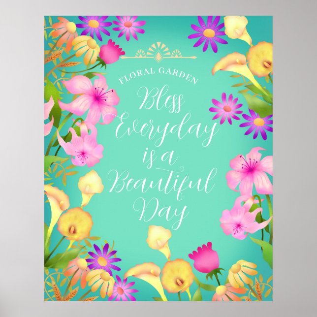 Beautiful Day Aqua Poster (Front)