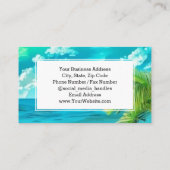 Beautiful Day Beach Spa Travel Vacation Business Card (Back)