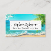 Beautiful Day Beach Spa Travel Vacation Business Card (Front)