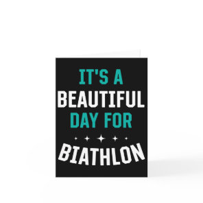 Beautiful Day For Biathlon Funny Sports Humor Game Card