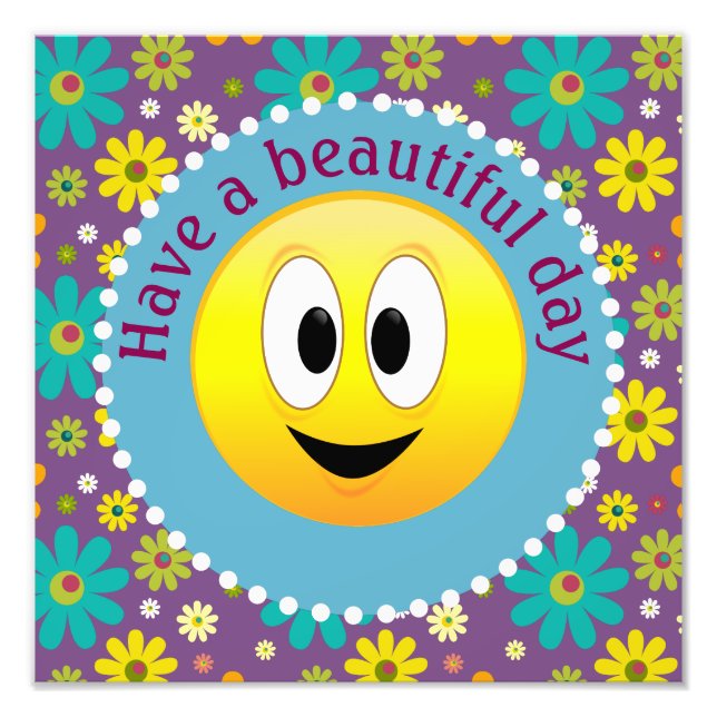 Beautiful Day Hippie Flowers Photo Print (Front)