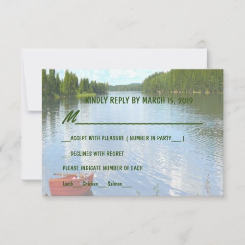Beautiful Day _ Lakeside Wedding Event Party RSVP Invitation
