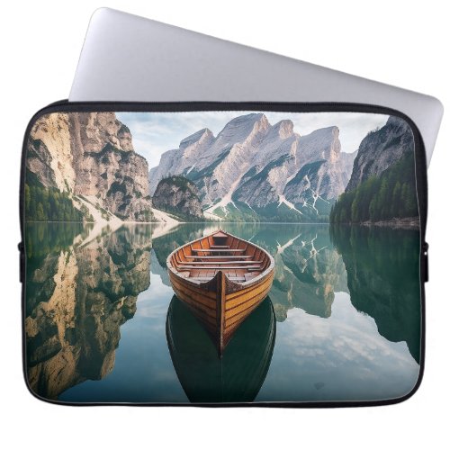 Beautiful day on the mountains  laptop sleeve