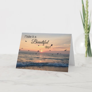 Beautiful Day Sunrise Beach Card