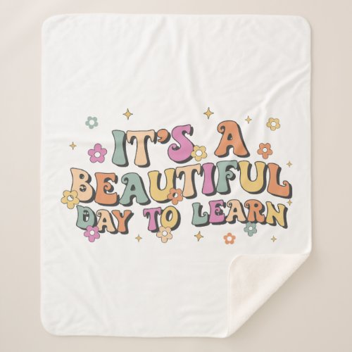 Beautiful Day to Learn Groovy Teacher Blanket Gift
