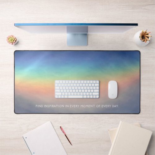 Beautiful Dazzling Rainbow in the Clouds Desk Mat
