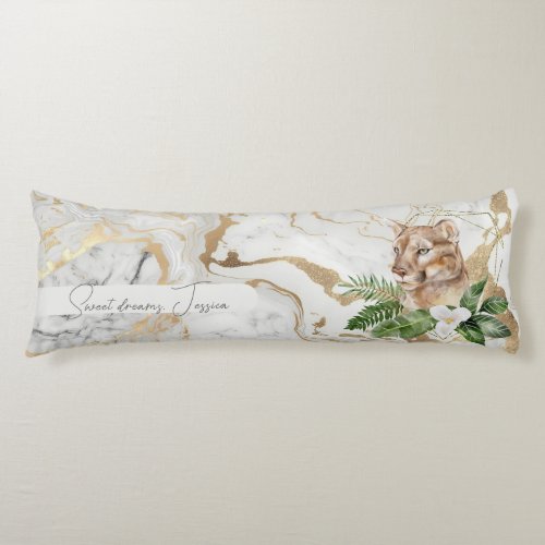 Beautiful DBL_sided marble pattern with Puma  Body Pillow