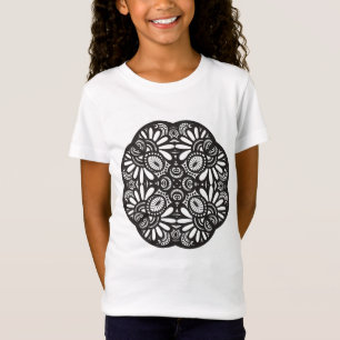 Beautiful Deco Black Square Doodle T-Shirt