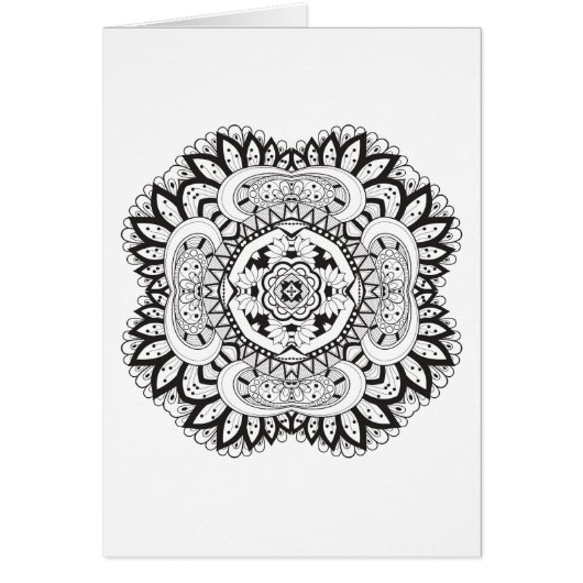 Beautiful Deco Square Doodle Cards (Front)