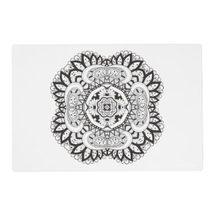 Beautiful Deco Square Doodle Placemat