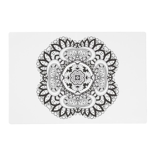 Beautiful Deco Square Doodle Placemat (Front)