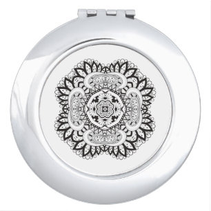 Beautiful Deco Square Doodle Vanity Mirror