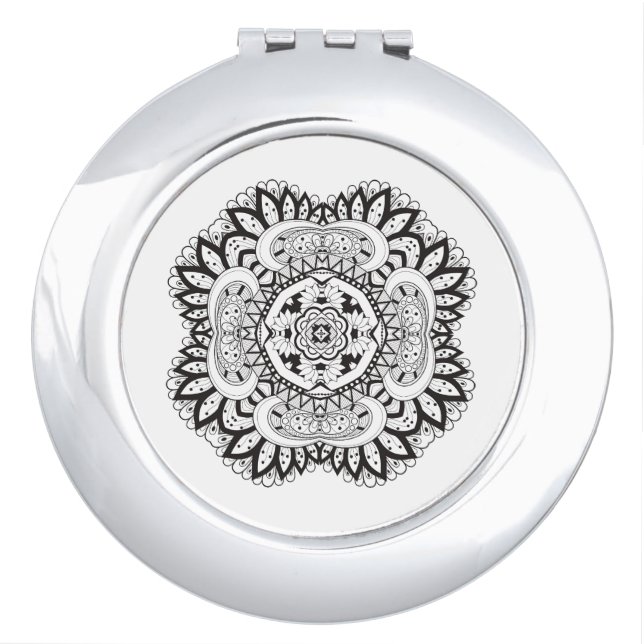 Beautiful Deco Square Doodle Vanity Mirror (Front)