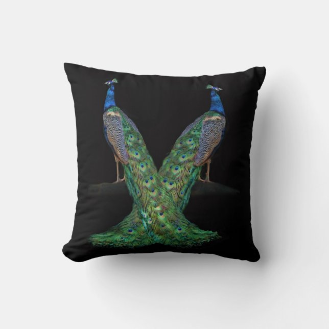 Beautiful Decor Peacock Throw Pillow (Front)
