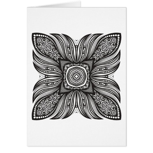 Beautiful Decor Square Doodle Cards (Front)