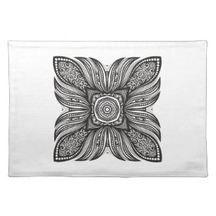 Beautiful Decor Square Doodle Cloth Placemat