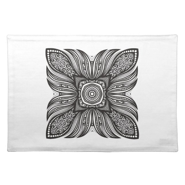 Beautiful Decor Square Doodle Cloth Placemat (Front)
