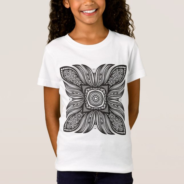 Beautiful Decor Square Doodle T-Shirt (Front)