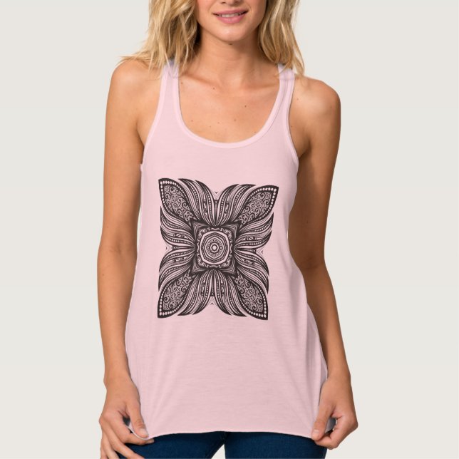 Beautiful Decor Square Doodle Tank Top (Front)