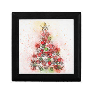 Beautiful Decorated Christmas Tree Gift Box