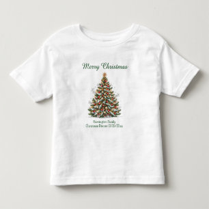 Beautiful Decorated Christmas Tree Matching Family Toddler T-shirt