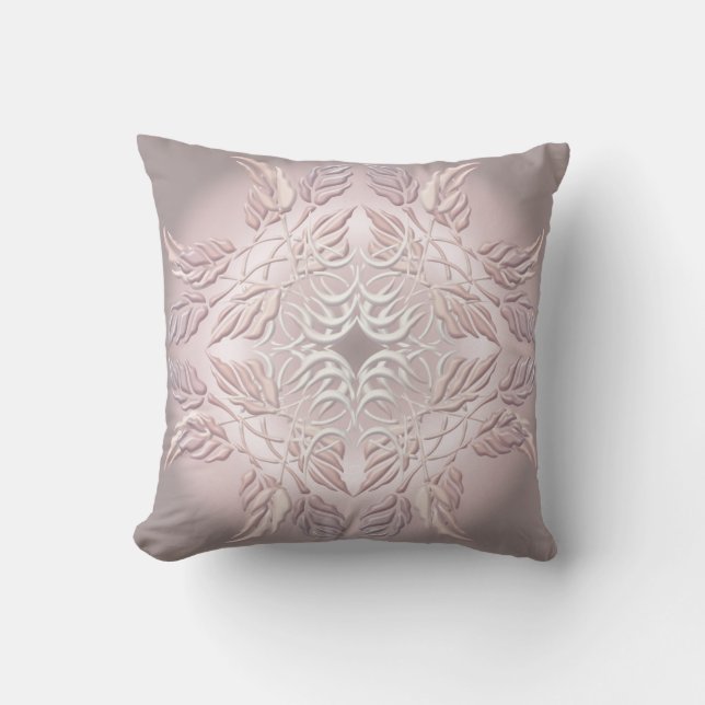 Beautiful  decorative element of leaves throw pillow (Front)
